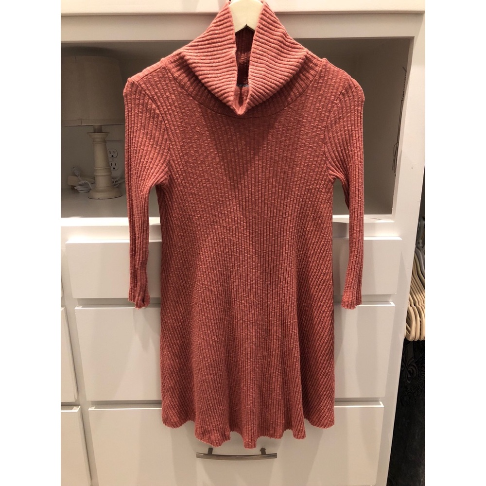 Pink sweater dress